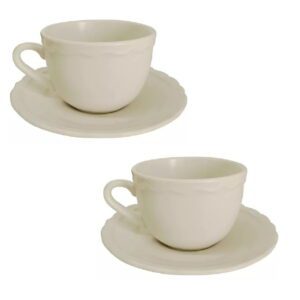 Taza Ceramica Te c/Plato Juliet Color 320cc