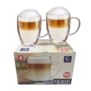 Set x 4 Tazas Vidrio Imperial Kimglass *