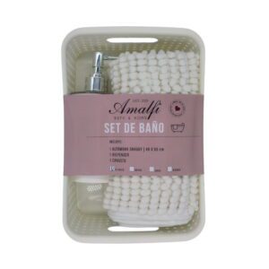 Set Baño 2028 Disp.+Canasto+Alfombra Shaggy .
