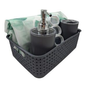 Set Ba�o 2029 Disp+Cortina+Ganchos+Vaso+Can.