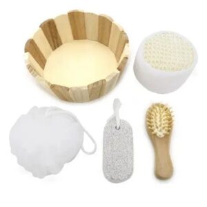Alternative view of Set 051 Baño 5Pzas Canasta+Cepillo+Pomez+Esp*
