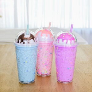 Vaso 237 Plast.Deco Helado 20x10cm 450ml*