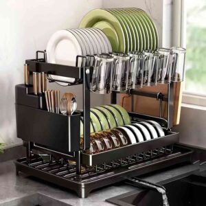 Escurridor 978 Platos Acero 2 Pisos Bandeja Plast*