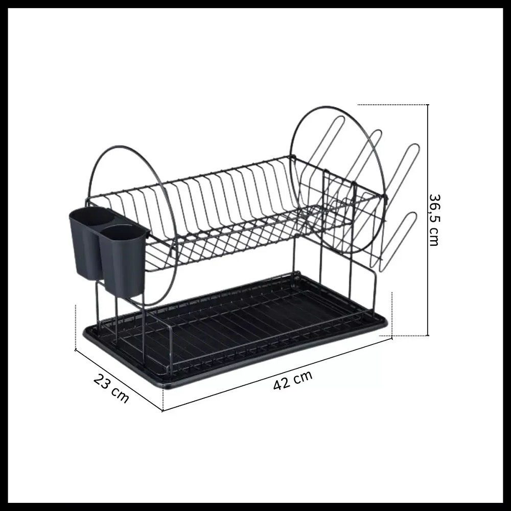 Escurridor 977 Platos Acero+Bandeja Plast * - Imagen 2