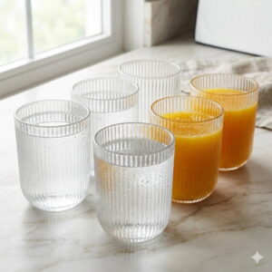 Set x 6 Vasos Vidrio Trago Largo Lines 430 cc .