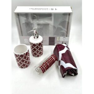 Alternative view of Set 1606 Cortina+Ganchos+Vaso+Dispenser  .