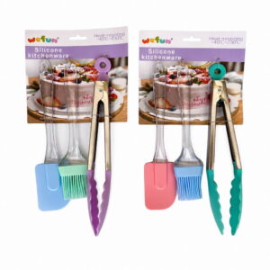 Set 21012-26 Pincel+Espatula+Pinza Silicona