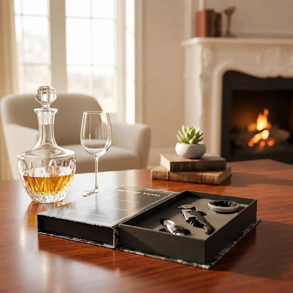 Caja Libro 1217/18 c/4 Accesorios p/Vino .