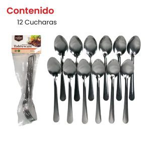Set x 12 Cucharita Acero 14cms Home Basics