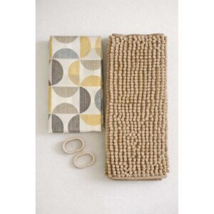 Alternative view of Set 2101 Alfombra Chenille+Cortina Baño+Ganchos*