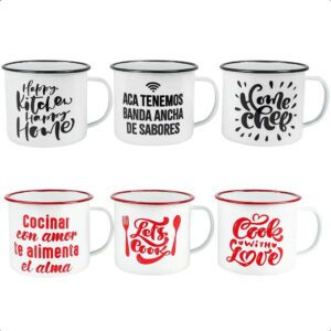 Jarro Enlozado 12 cms Frases Home Basics