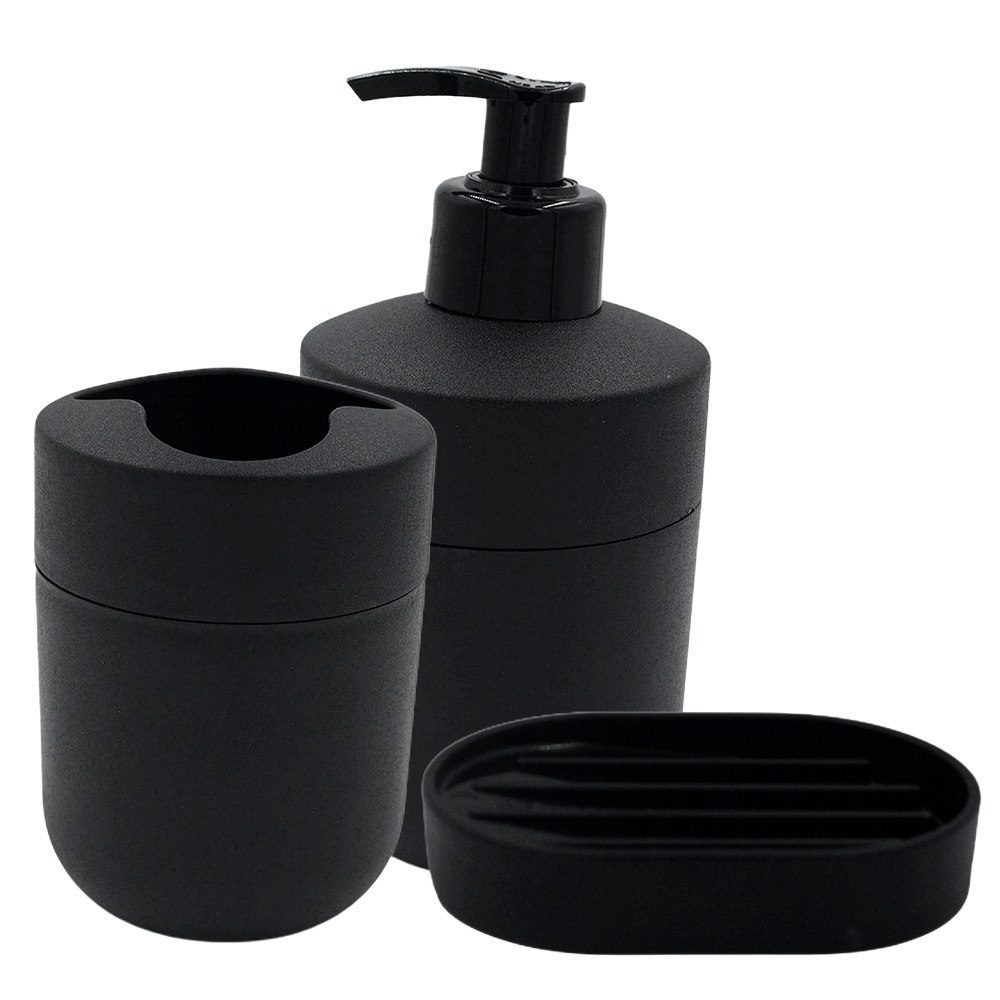Set Trio Dinamico Jabonera+Vaso+Dispenser Amalfi. - Imagen 5
