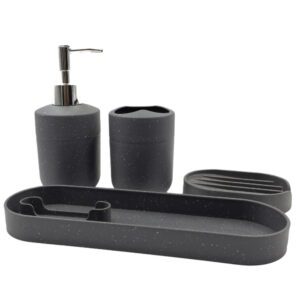 Alternative view of Set Baño 4 pzas Amalfi Disp+Jabonera+Base+Vaso.