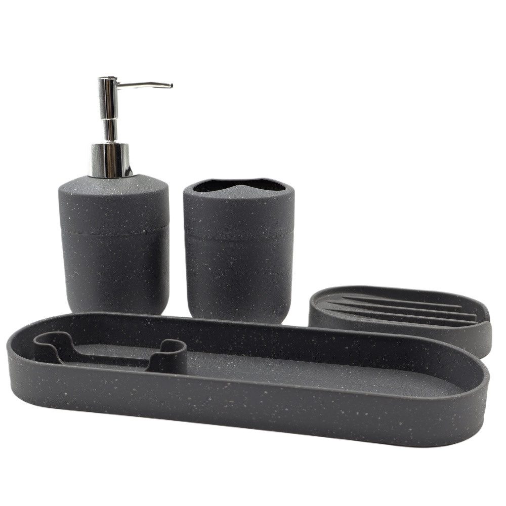 Set Baño 4 pzas Amalfi Disp+Jabonera+Base+Vaso. - Imagen 2