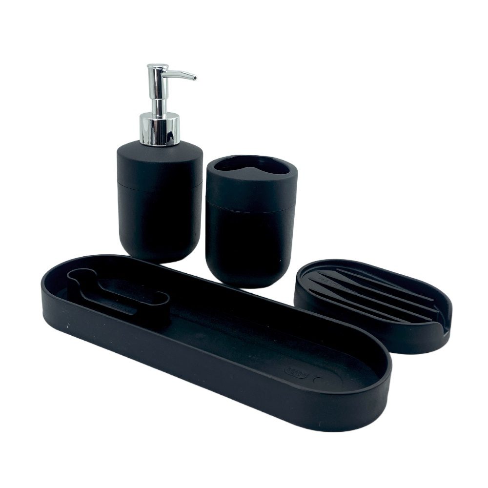 Set Baño 4 pzas Amalfi Disp+Jabonera+Base+Vaso. - Imagen 5